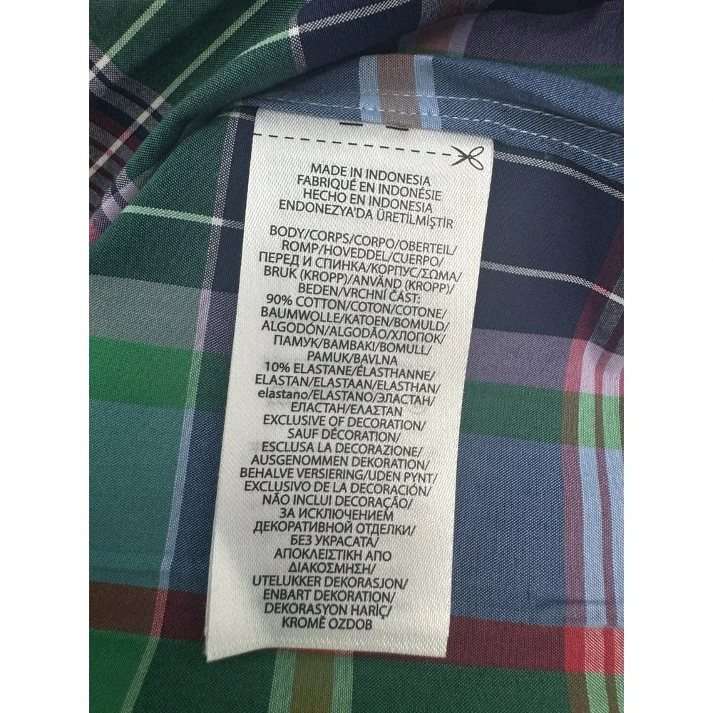 NWT Polo Ralph Lauren Stretch Cotton Plaid Classic Fit Button Down 4XB $125